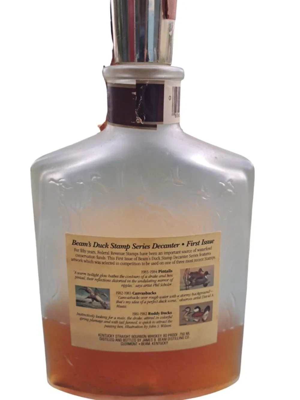 Vintage Jim Beam Duck Stamp Series First Issue 1983 Decanter Empty 750ml Size
